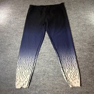 Calvin Klein Performance Women's XL Black Blue Ombre Athletic Leggings